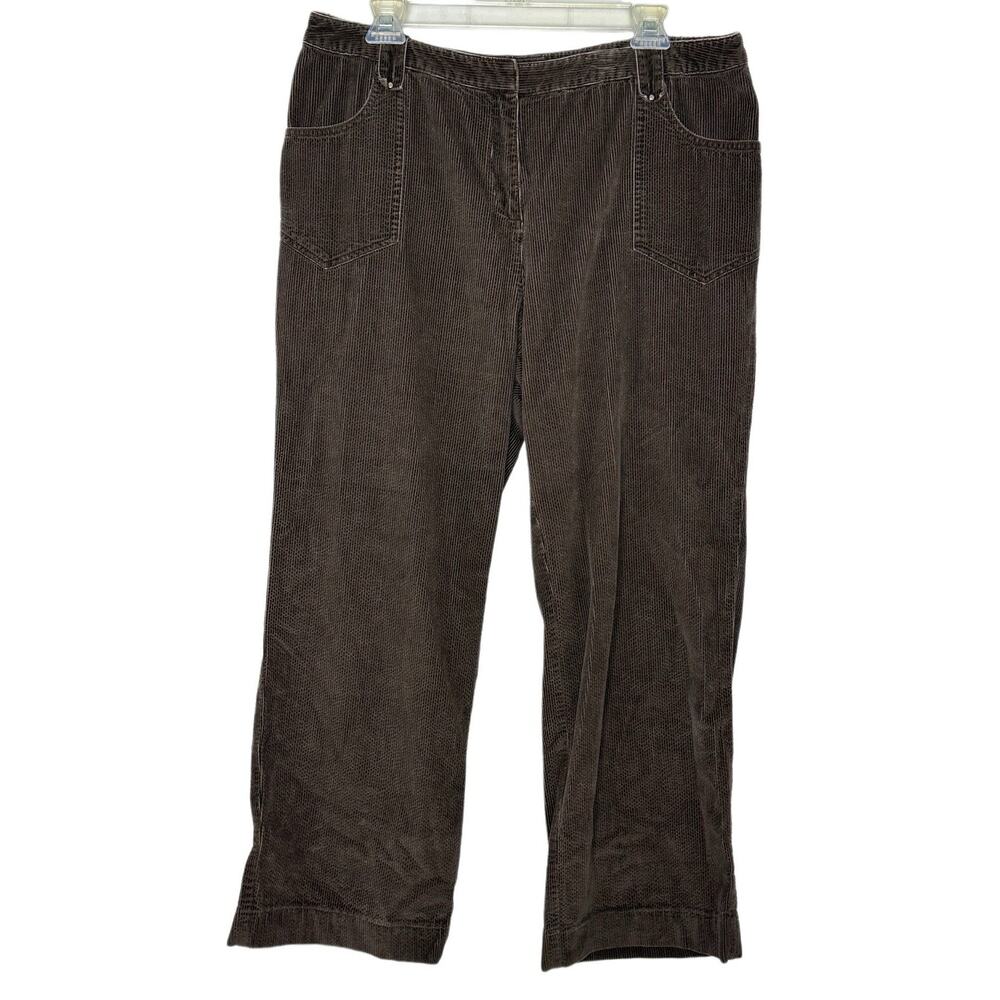J Jill Womens Corduroy Stretch Pants Cotton Versatile Cottagecore Sz 14